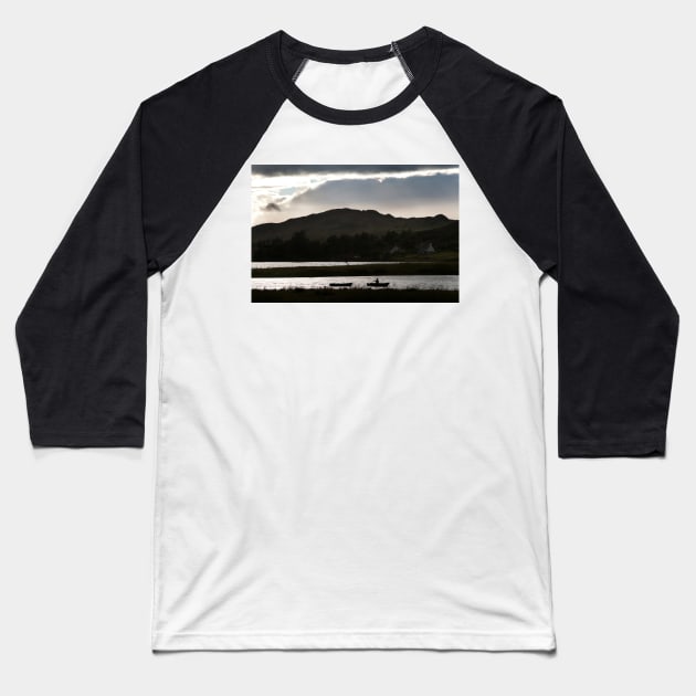 Towing the boat to a new winter Loch Long mooring, Scotland Baseball T-Shirt by richflintphoto